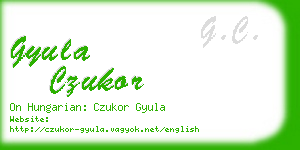 gyula czukor business card